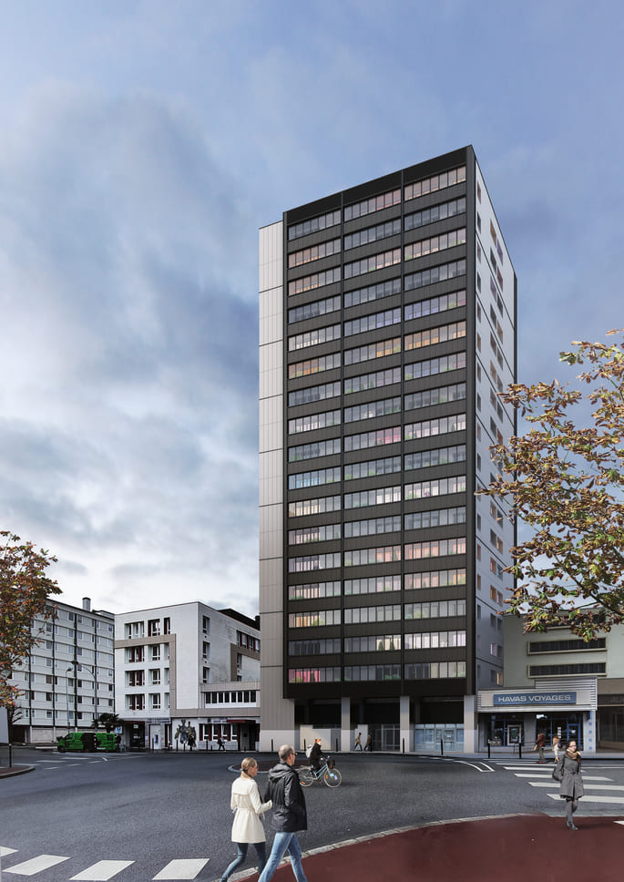ARA - Habitat collectif Cherbourg Tour Schuman 4